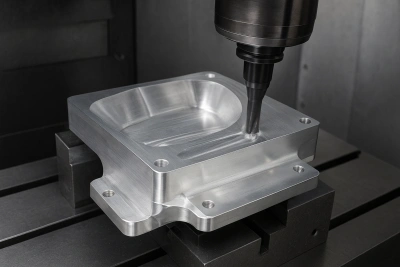 Five-axis CNC machining aerospace-grade aluminum component